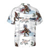 Bigfoots Are Ready For Summer Bigfoot Hawaiian Shirt, White Tropical Floral Bus Trip Bigfoot Shirt For Men, Best Gift For Men, Husband, Boyfriend