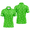 Custom Men golf polo shirts custom name funny golf pattern green polo shirt best mens golf wear