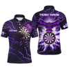 Personalized Thunder Purple Eagle Dart Polo Shirts Custom Dart Shirts For Men Dart Team Shirts