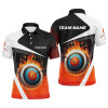 Personalized Flaming Target Archery 3D Polo Shirts For Men, Fire Bow And Arrow Archery Team Shirts