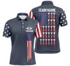 Custom American Flag Navy Mens Darts Polo Shirt Custom Patriotic Darts Shirts For Men Dart Jersey