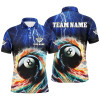Custom Colorful 8 Ball Pool Jerseys For Men Custom Billiard Polo Shirts Team League Billiard Shirts