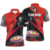 Personalized Archery Arrows 3d Polo Shirts For Men Custom Hunting Bow Archery Jerseys Shirts |Red