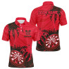 Custom Funny Claw Dartboard Red 3D Printed Men Darts Polo Shirts Customized Team League Darts Shirts