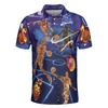 Basketball It's In My DNA Men Polo Shirt, Blue Basketball Shirt Design, Basketball Team Polo Shirt, Gift For Basketball Lovers
