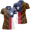 Custom Halloween Texas Flag Womens Golf Polo Shirt, Funny Texas Shirt For Halloween, Best Golf Gifts