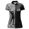 Custom Womens Golf Polo Shirt Black And White Womens Golf Shirt Custom Name Gifts For Golf Lovers