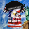 Custom 3D Eagle Usa Flag Pride American T Shirt, Happy 4Th Of July American Strong 3D Shirts, Eagle Shirt