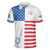 American Flag Golf Short Sleeve Unisex Golf Polo Shirt, Polo Shirts For Men And Women, Gift For Golfers