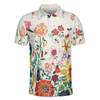 Tropical Floral Summer Polo Shirt, Floral Print Tropical Polo Shirt For Summer, Best Summer Vibe Shirt - Perfect Gift For Men