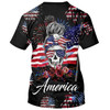 American Pride Skull Independence's Day Hoodie, 3D Full Print 4Th Of July Shirts, Patriotic 3D Shirts