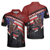 American Flag Wooden Cross Men Polo Shirt, Lest We Forget With USA Flag Polo Shirt For Male, Gift Idea For Veterans
