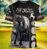 Black Horse 3D Full Print Hoodie For Men And Woman, Sublimation Horse Shirts, For Horse Lover