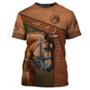 3D Full Printing Love Horse Brown Hawaiian Shirt, Aloha Horse Shirt For Men And Woman, Horse Hoodie Sweatshirt