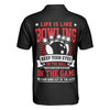Life Is Like Bowling Keep Your Eyes On The Balls Bowling Polo Shirt, Black Flame Bowling Ball Polo Shirt For Men