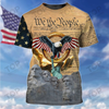 Eagle Usa Flag 3D All Over Print  Tshirt