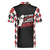 Argyle Pattern Skull Golf Men Polo Shirt, Just Gonna Stand There And Watch Me Golf Shirt For Male