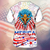 Eagle Merica Independence Day 3D All Over Print  Tshirt