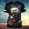 Texan Eagle American Flag Men's T-Shirt