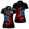 Custom Colorful Lion Bowling Women Polo Shirts Custom Bowling Team Jerseys Ladies Bowling Outfit