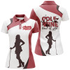 Custom Golf Wine Kind Of Girl Womens Golf Polo Shirts, White And Red Polo Shirt, Golf Shirt For Wine Lovers