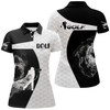 Custom Black And White Women's Golf Polo T-Shirts Custom Name Sports Golf Short Sleeve Shirt Quick Dry