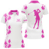 Custom Womens Golf Polos Shirts Custom Name White Golf Shirt, Golfing Gifts