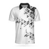 I Don't Get Older I Level Up Golf Polo Shirt, Black And White Geometric Golf Shirt For Men