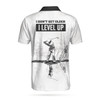 I Don't Get Older I Level Up Golf Polo Shirt, Black And White Geometric Golf Shirt For Men
