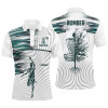 Custom Green White Mens Disc Golf Polo Shirts Custom Disc Golf Basket Shirts For Men Golfing Gifts