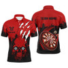 Custom Black Red Dart Skull Canada Flag Men Darts Polo Shirts Custom Patriotic Darts Jerseys Team Shirts