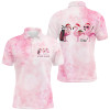 Custom Pink Flamingo Christmas Men golf polo shirts custom Christmas golf shirts for men, golf gifts