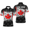 Personalized Canadian Flag Dart Polo Shirts For Men Custom Patriotic Canada Dart Team Jerseys