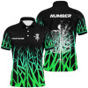 Personalized Disc Golf Basket Tree Green Gradient Mens Polo Shirt Disc Golf Shirts For Men Golf gifts