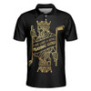 Live Like A King Playing Golf Black And Gold Polo Shirt, Luxury Playing Card Poker Polo Shirt, Best Golf Shirt For Men