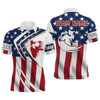 Custom American flag retro Golf Shirts For Men Custom Patriotic Golf Team Jerseys Polo Shirts