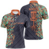 Custom Mens disc golf polo shirt custom name Grunge Camo disc golf basket, personalized disc golf apparel