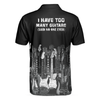 I Have Too Many Guitars Black Short Sleeve Polo Shirt, Guitarist Polo Shirt, Best Guitar Shirt For Men