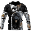 FUNSTUFFPRINT  Over Printed Bear 3D Baseball Jacket Hoodie and Zip Hoodie