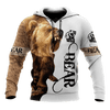 FUNSTUFFPRINT  Over Printed Bear Hoodie 3D Baseball Jacket Hoodie and Zip Hoodie