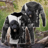 FUNSTUFFPRINT  All Over Printed Bear 3D Baseball Jacket Hoodie and Zip Hoodie