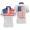 Custom Golf Men Polo Shirt, American Flag Custom Name Multicolor Apparel, Personalized Gift For Golf Lover, Team, 4th July, Patriotic, Independence Day