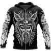 FUNSTUFFPRINT  Odin Viking Warrior  3D Baseball Jacket Hoodie and Zip Hoodie