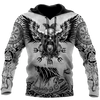 FUNSTUFFPRINT Viking Raven Of Odin And Drakar  3D Baseball Jacket Hoodie and Zip Hoodie