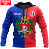FUNSTUFFPRINT Personalized Name France - Paris  3D Baseball Jacket Hoodie and Zip Hoodie