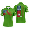 Custom Golf Men Polo Shirt - Custom Name American Flag Multicolor Apparel - Personalized Gift For Golf Lover, Team, Husband, Boyfriend, 4th July, Patriotic