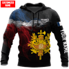 FUNSTUFFPRINT Personalized France Smoke Line  3D Baseball Jacket Hoodie and Zip Hoodie