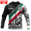 FUNSTUFFPRINT  Personalized Mexico Aztec Line Quetzalcoatl Pattern Unisex  3D Baseball Jacket Hoodie and Zip Hoodie