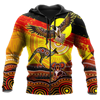 FUNSTUFFPRINT Aboriginal Naidoc Week Indigenous Flag Distressed Sun Eagle Kangaroo Koala Unisex  3D Baseball Jacket Hoodie and Zip Hoodie