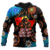 FUNSTUFFPRINT Aboriginal Indigenous Naidoc Week Get Up Stand Up Show Up Blue Sun Map  3D Baseball Jacket Hoodie and Zip Hoodie